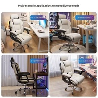Chaise de bureau pivotante en cuir PU avec fonction d'inclinaison, accoudoir réglable en stock prêt à l'emploi, style design moderne