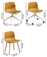 Chaise de salle à manger ergonomique en plastique la plus vendue pour l'extérieur, les hôtels et la cuisine