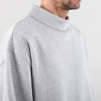 Sweat-shirt à capuche en molleton 100% coton, col montant, nouveau style hiver, personnalisable avec logo, vente en gros, haute qualité, décontracté, coupe ample, couleur unie