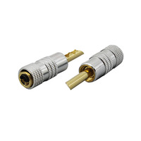Adaptateur audio sans soudure 1P mâle, fiche banane, bornes en laiton, boîtier en zinc, vis, contact de 4 mm