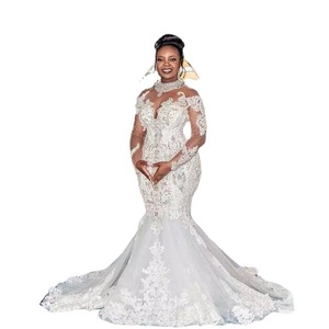 Nuevo Vestido de Novia Moderno para Tallas Grandes, Manga Larga con Decoración de Encaje y Volantes - Product Image 3