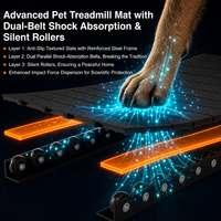Tapis roulant pour animaux de compagnie sans moteur, sans électricité, prêt à être expédié depuis les États-Unis, pour chiens de petite à grande taille, vente en gros