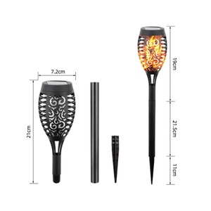 Lámpara Solar LED para Jardín, 12 LED, con Efecto de Llama Danzante, Lámpara Solar Decorativa para Paisajes - Product Image 2