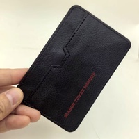 Portefeuille pour cartes en cuir PU noir de haute qualité, léger, porte-cartes de poche pour cartes d'identité, cartes de crédit, cartes de visite