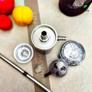 Haute qualité Original allemand Dum narguilé en acier inoxydable Shisha ensemble Mini Portable petite taille voyage voiture fumer narguilé Chicha - Product Image 4