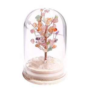 <b>Crystal</b> <b>Tree</b> Decoration 6x10 Glass Cube Home Decor Amethyst Handmade Gift - Product Image 5