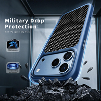 Étui de téléphone en TPU antichoc en fibre de carbone tissée 100% réelle magnétique pour la protection des modèles 18Pro Max et 18Pro, compatible 17pro/17pro Max/18 Dou