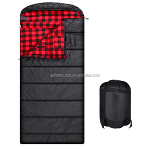 Sac de couchage d'hiver léger et portable pour adultes, confortable, à <span class=keywords><strong>0</strong></span> <span class=keywords><strong>degré</strong></span>, de type enveloppe, en nylon, avec capuche, pour le camping - Product Image 1
