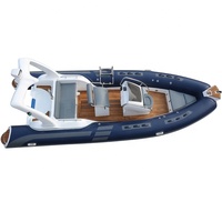 Yacht sportif CE RIB580B, coque en PE durable, bateau de pêche pour 8 personnes