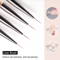 ZRKGEL – Nouveau Kit de Pinceaux Professionnels de Luxe sur Mesure à 2 Têtes pour Gel Constructeur et Liner, en Nylon, avec Porte-Échantillons, pour Usage Professionnel