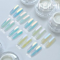 Poudre effet miroir Aurora, pigment chromé chatoyant pour ongles, pour salon et manucure DIY, marque privée