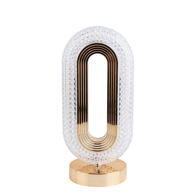 Newest High Quality Type-c Rechargeable Three Light Sources Adjustable Acrylic Ambient Crystal Light Modern Table Lamp