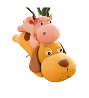 Dessin animé mensonge chien en peluche oreiller cadeau d'anniversaire pour amis maison canapé chambre décoration chiffon poupées peluche animaux en peluche jouets