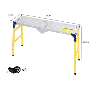 Taburete de Trabajo Plegable de 500 kg y Escalera Manual con Reposapiés, Nuevo Tipo de Plataforma de Trabajo de Seguridad Plegable, Portátil y Móvil - Product Image 1