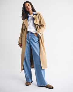 LE DUO Gabardina Versátil con Cinturón para Mujer, Abrigo Largo Cruzado de Manga Larga Resistente al Viento - Product Image 2