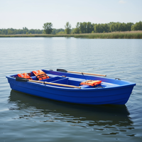 Nouveau bateau de pêche solide en PE de 4 m pour 8 à 12 personnes, en polyéthylène LLDPE, certifié CE, avec ensemble moteur inclus, à vendre