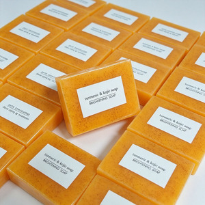 Turmeric Kojic Acid Brightening <b>Soap</b> For Dark Spots Uneven Skin Tone Natural Handmade Face Body - Product Image 3