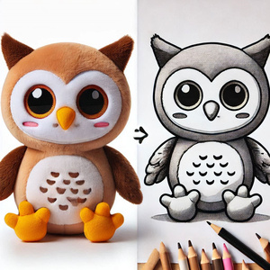 Brinquedo De Pelúcia Personalizado Da Foto Bonito Olhos Grandes Brinquedos De Pelúcia Brinquedo De Pelúcia Coruja - Product Image 6