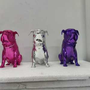 Estatua Moderna de Perro de Aluminio para Decoración de Mesa, Escultura de Animal de Metal de Lujo, Decoración Contemporánea para el Hogar, Sala de Estar, Oficina, Escritorio - Product Image 1