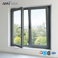 Ventanas Abatibles y Giratorias de Aluminio con Malla de Seguridad Personalizada, Ventanas de Triple Acristalamiento con Aislamiento Térmico para Casa