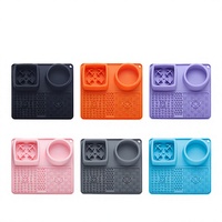 Meilleure vente transfrontalière : Gamelle anti-étouffement multifonctionnelle en silicone pour animaux de compagnie, tapis de léchage à ventouse universel pour chats et chiens