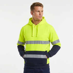 Custom Design Construction Winter Hi Vis Work Hoodie Worker Reflective Fluorescent Safety Hoodie - Product Image 1