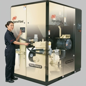 <span class=keywords><strong>Compresseur</strong></span> d'air rotatif sans huile Ingersoll Rand Sierra SM90e à deux étages, vitesse fixe, 14,6 m3 par minute, 8,5 bars, usage industriel - Product Image 1