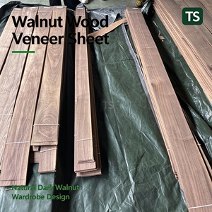 Placage de noyer américain à coupe fendue 1 mm, feuille de placage de bois foncé, taille personnalisée pour meubles, armoires et placards - Product Image 6