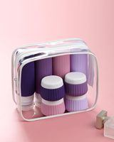 Juego de 8 Botellas de Viaje de 90 ml, Aprobadas por la TSA, a Prueba de Fugas, Recargables, de Silicona, para Artículos de Aseo