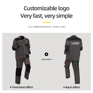 Abbigliamento da lavoro tuta da meccanico da uomo tuta da lavoro giacca pantaloni pantaloni sicurezza edile lavoro scrub uniformi tuta - Product Image 3