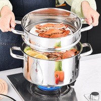Marmite à soupe de style européen de haute qualité, de qualité supérieure, en acier inoxydable 316 à cinq plis, compatible induction, avec couvercle en verre