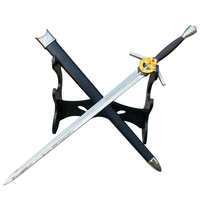 Épée miniature Geralt de 30,5 cm, style jeu The Witcher, en alliage de zinc, modèle de jouet en métal, idéale pour un cadeau de Noël