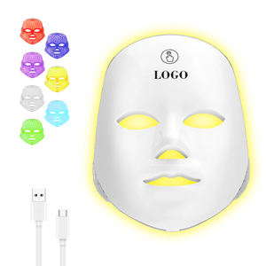 Masajeador Facial LED Recargable USB Inalámbrico Portátil con Terapia de 7 Colores y Logotipo Personalizable, Máscara Facial Eléctrica LED - Product Image 3