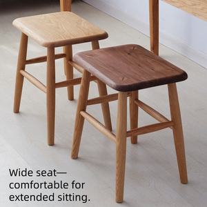 Tabouret de coiffeuse <span class=keywords><strong>carré</strong></span> moderne et minimaliste avec pieds coniques pour chambre et dressing - Product Image 5