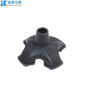 Embouts de <span class=keywords><strong>canne</strong></span> de marche pour la rééducation, <span class=keywords><strong>embout</strong></span> en caoutchouc à trois points d'appui, béquille grise en TPR durable et légère, charge maximale 75 kg - Product Image 6