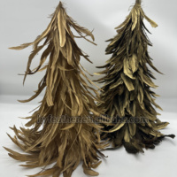 Goldene Hahnenfeder Weihnachtsbäume für Außenbereiche, Innenräume, Büro, Zimmer, Feiertagsfeiern und Heimdekoration