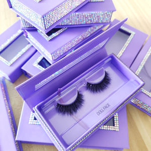 Groothandel Custom Volledige Strip Wimpers Logo Wimper 100% 3d Mink Wimpers Glitter Diamond Verpakking Doos Met Logo - Product Image 2