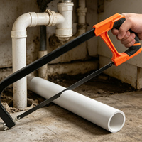12 inch zaagframe met kunststof handvat, 300 mm, 24T blad, metaalzaag, vaste boogzaag, semi-automatische zaagframe 300 mm