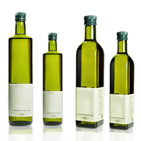 Bouteilles Vides en Verre Marasca Vert Foncé, Carrées, pour Huile d'Olive de Cuisine, 100ml, 250ml, 500ml, 750ml, 1L, en Gros