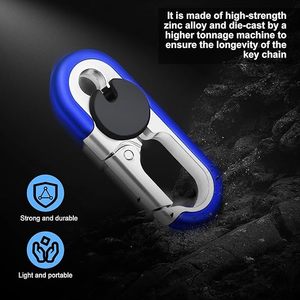 Porte-clés de voiture en métal de qualité supérieure, robuste, en acier inoxydable, anti-perte, clip pour clés de voiture, cadeaux élégants pour hommes, RTS - Product Image 3