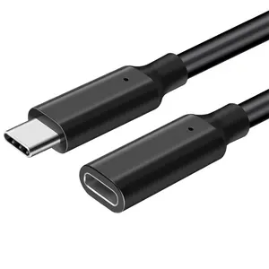 5A Kabel Ekstensi USB C Pria Ke Wanita USB 3.1 Kabel Pengisian Cepat Data Extender Tipe C 10Gbps untuk MacBook Pro Laptop Samsung