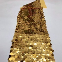 Tissu en maille extensible style TikTok Dubaï, tissu en dentelle à paillettes holographiques hexagonales de 60 mm pour robe de soirée de mariage
