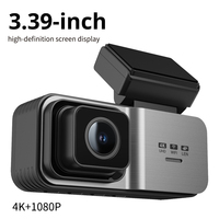 Caméra embarquée 4K OEM avec 2 caméras, ADAS, G-Sensor, Wifi, GPS, enregistreur de conduite 3 canaux, écran IPS 3,39 pouces, boîte noire universelle pour voiture