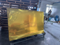 Panel de espejo acrílico de color de 1mm, 2mm y 3mm, espejo de procesamiento de corte láser gris dorado plateado para decoración de techo reflectante