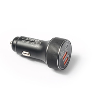 Chargeur de voiture Source Factory Mini 90W 4 ports, charge rapide USB-A + double adaptateur Type-C, ODM OEM, pour Samsung Android et tous les smartphones