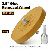 Roue de décapage d'autocollants en caoutchouc de 90 mm pour perceuse électrique, pour nettoyer les autocollants en vinyle et les adhésifs – Disponible en OEM