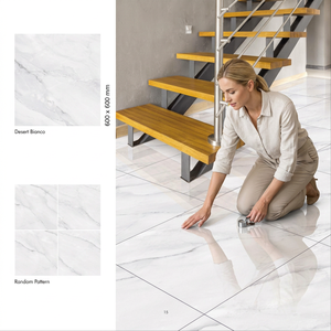 Azulejos de Porcelana Pulida con Diseño Geo Pebbles de Vistaar, 600x600mm, Revestimiento Vitrificado para Pisos - Product Image 4