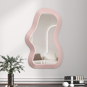 Espejo de tocador decorativo en forma de nube, espejo de tocador de hotel irregular, reflejo de maquillaje para el hogar o la oficina - Product Image 3