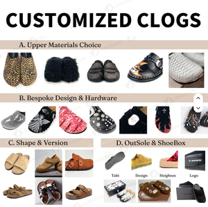 Mules d'extérieur personnalisées unisexe, confortables, avec empeignes en cuir épais et rembourrées, logo squelette, pour hommes - Product Image 4