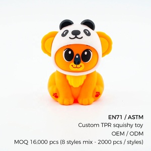 OEM TPR Squishy Koala Toy with <b>Removable</b> Animal Hats Collectible Series Blind <b>Box</b> | Wholesale Stress Toy - Product Image 1